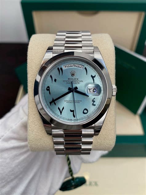 rolex diamond arabic dial|rolex day date 228206.